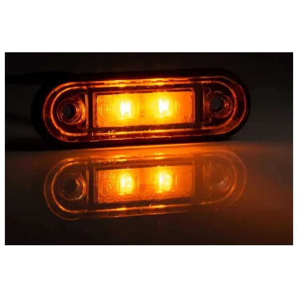 Lille gul markeringslygte, LED, 12/24v