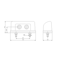 LED nummerpladelygte 12/24V 