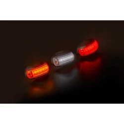 Lille hvid oval markeringslygte, LED 12-36V