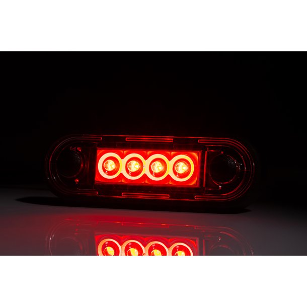 Lille rd markeringslygte, LED, 12/24v