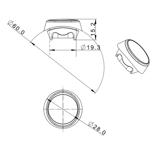 FT-074 gummiflange for rrmontering, =60-70 mm