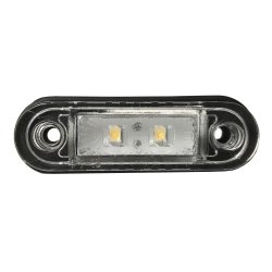 Lille hvid markeringslygte, LED, 12/24v