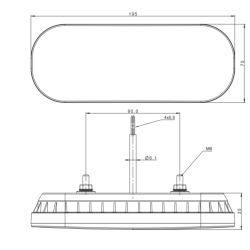 Universal LED baglygte, 12-36V, Bag/stop/Dynamisk blink