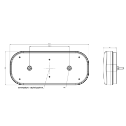 LED baglygte med dynamisk blinklys 12-36V