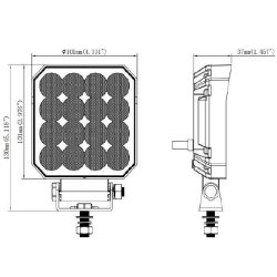 LED Arbejdslampe , 2300 lumen, Flood