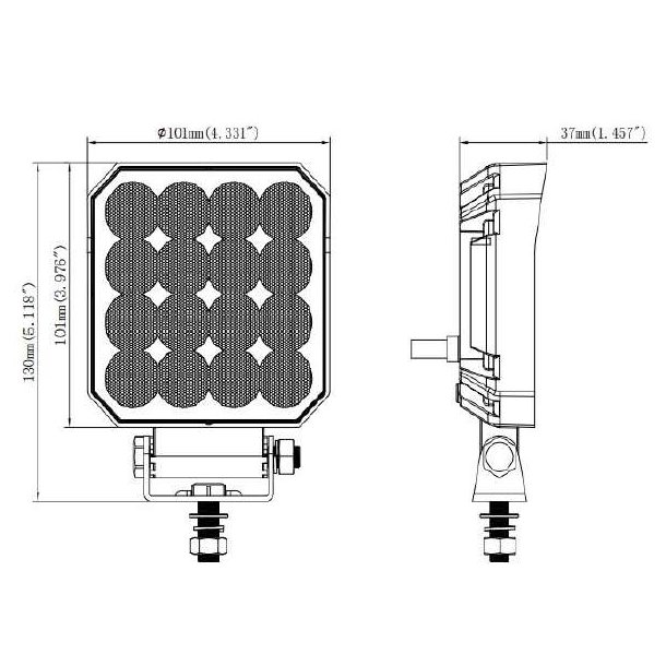 LED Arbejdslampe , 2300 lumen, Flood