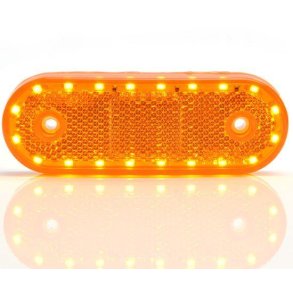 LED Sidemarkeringslygte med blink GUL 12/24V