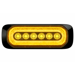 HB6 Gul LED markeringslygte med gult advarselsblink. R65/R91, 5M ADR kabel
