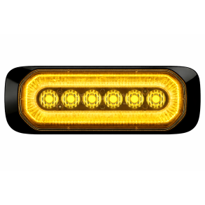 HB6 Gul LED markeringslygte med gult advarselsblink. R65/R91, 5M ADR kabel