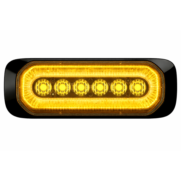 HB6 Gul LED markeringslygte med gult advarselsblink. R65/R91, 5M ADR kabel
