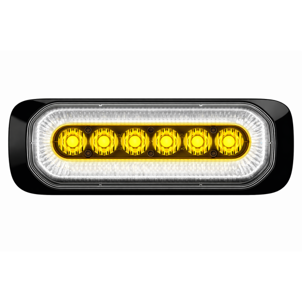 HB6 Hvid LED positionslygte med gult advarselsblink. R65/R7