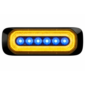 HB6 Gul LED positionslygte med bl�t advarselsblink. R65/R91