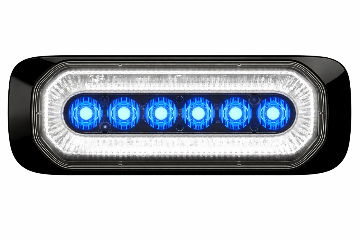 HB6 Hvid LED positionslygte med blåt advarselsblink. R65/R7 - HB6-Serie ...