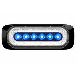 HB6 Hvid LED positionslygte med bl�t advarselsblink. R65/R7