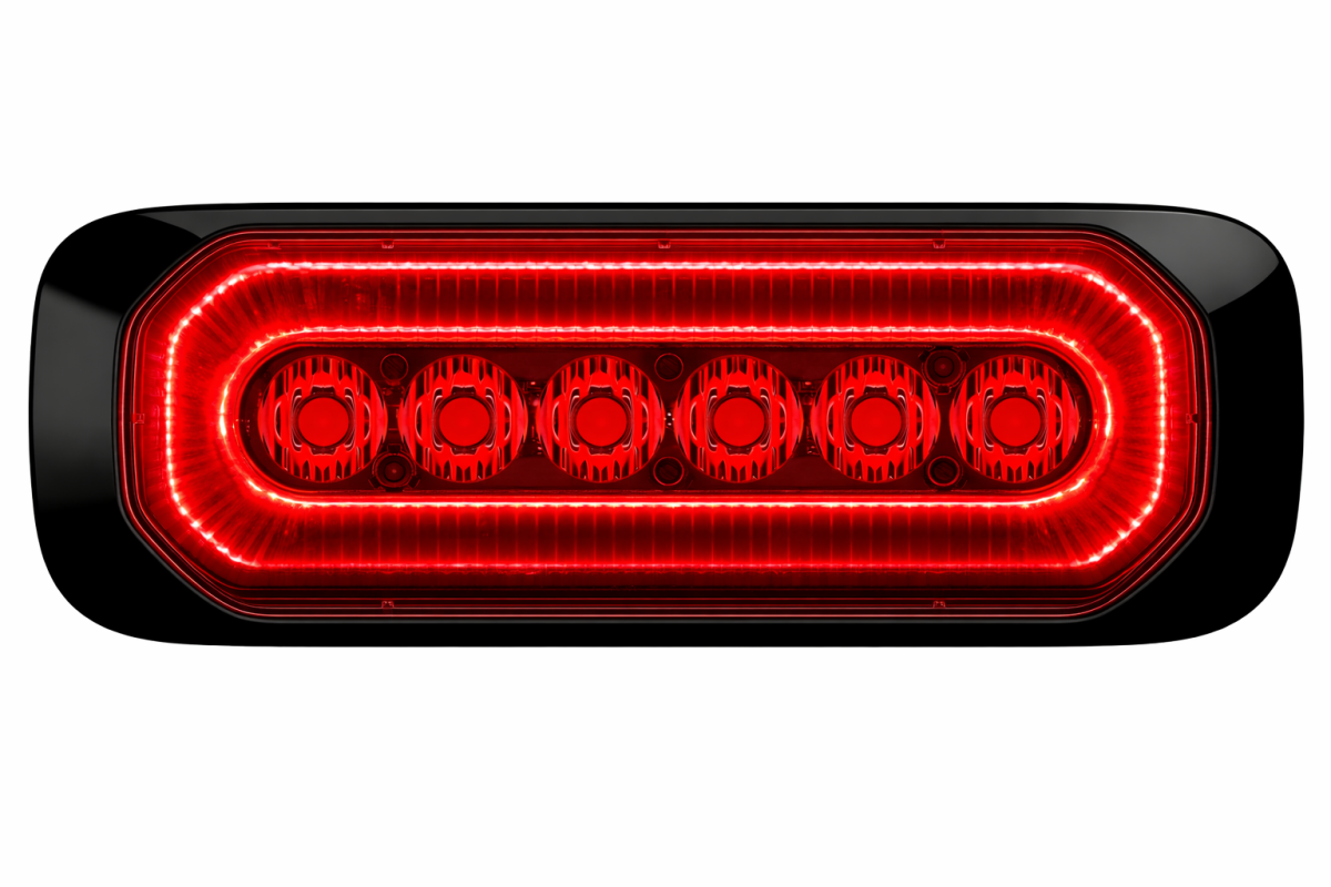 HB6 Rød LED positionslygte med rød advarselsblink. R10/R7 - HB6-Serie ...