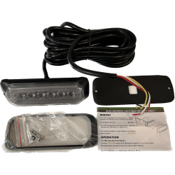 HB6 Hvid LED positionslygte med gult advarselsblink. R65/R7, 5M ADR kabel