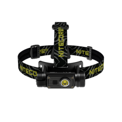 Genopladelig LED pandelygte, 1200 lm, inkl. 18650 Batteri. lades via USB stik i lampen.