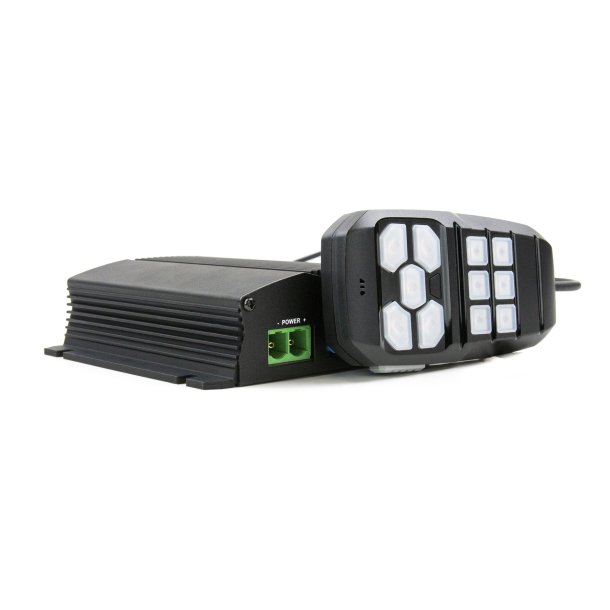 Sireneforstrker, m/ hndst, 100 W, 11 Ohm, 12/24V