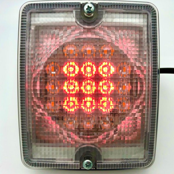 LED  ""NORGE LYGTE"" Position, stop og blinklygte, 24V, 21 stk. LED. 2,5m ADR kabel.130x110x45mm