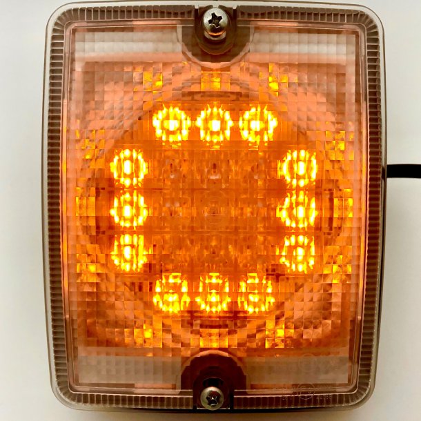 LED  ""NORGE LYGTE"" Position, stop og blinklygte, 24V, 21 stk. LED. 2,5m ADR kabel.130x110x45mm