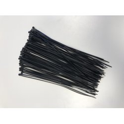 Kabelbinder, strips, sort 2.5 x 100 mm, 100 stk.