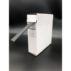 Krympeflex uden lim, sort, 12,7 - 4,2 mm. 5 meter i ske