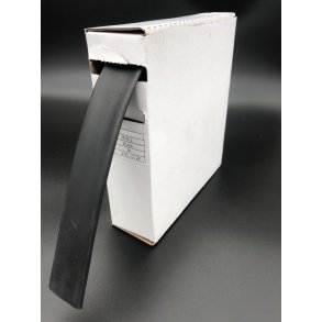 Krympeflex uden lim, sort, 18,1 - 6,0 mm. 3 meter i ske