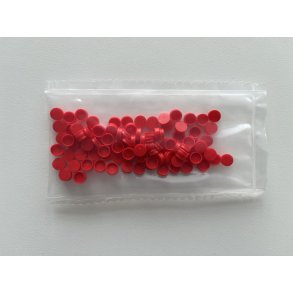 Rde plastikplomber (MOQ 100 stk.)