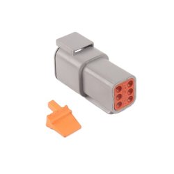 1 stk. komplet DTM 6P hanstik pakket i pose