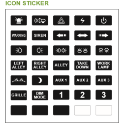 SW830 Kontrol panel, 8 kontakter m. rel, 4m kabel, 12/24V, A03-11130-00R