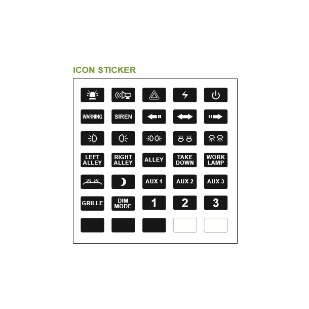 SW830 Kontrol panel, 8 kontakter m. rel, 4m kabel, 12/24V, A03-11130-00R