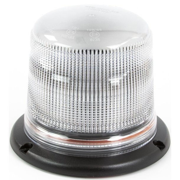 LED-Blink gult lys m. klart glas, fastmontering, 12-24V, R65, SAE