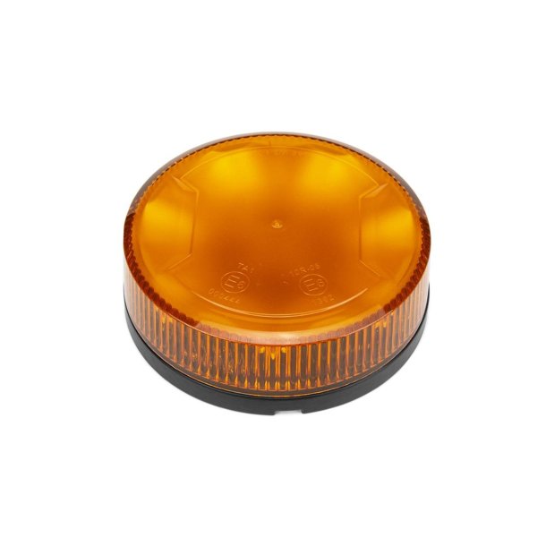Lavt LED-Blink gult glas, 12-24V, fastmontering, 3 bolt.