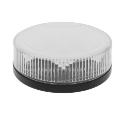 Lavt LED-Blink klart glas, 12-24V, fastmontering, 3 bolt.