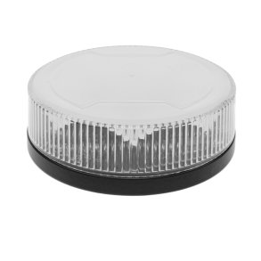 Lavt LED-Blink klart glas, 12-24V, fastmontering, 3 bolt.