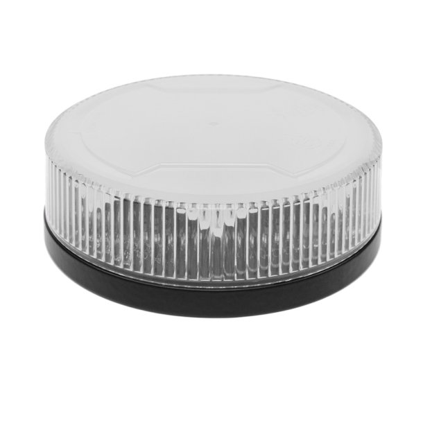 Lavt LED-Blink klart glas, 12-24V, fastmontering, 3 bolt.