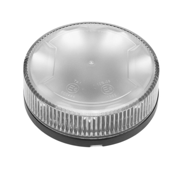 Lavt LED-Blink klart glas, 12-24V, fastmontering, 3 bolt.