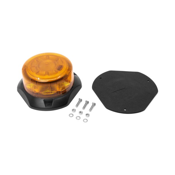 Blink gult m. gult glas/gul halo, fastmontering, 12-24V 