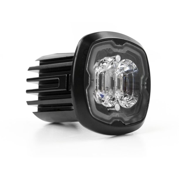 CR06 LED Flasher, Gul, R65, med natsnkning, 12-24V, klart glas