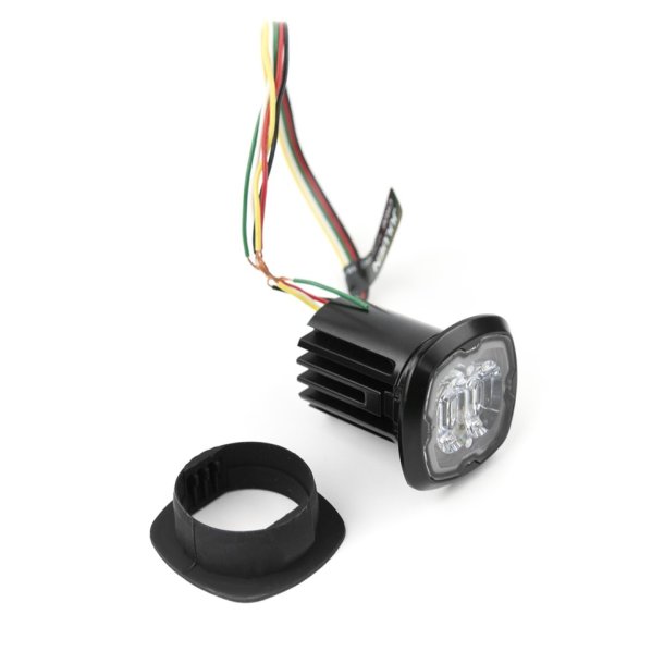 CR06 LED Flasher, Gul, R65, med natsnkning, 12-24V, klart glas