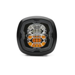 CR06 LED Flasher, Bl�/Gul, R65, 12-24V, klart glas