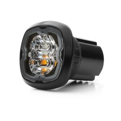 CR06 LED Flasher, Bl�/Gul, R65, 12-24V, klart glas
