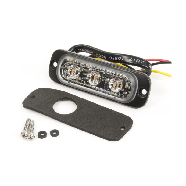 Supplerende blink, Gul, 3 LED, 12/24 V, R65