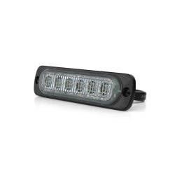 Supplerende blink, Gul, 6 LED, 12/24 V, ECE R65, Vandret montering, r�gfarvet