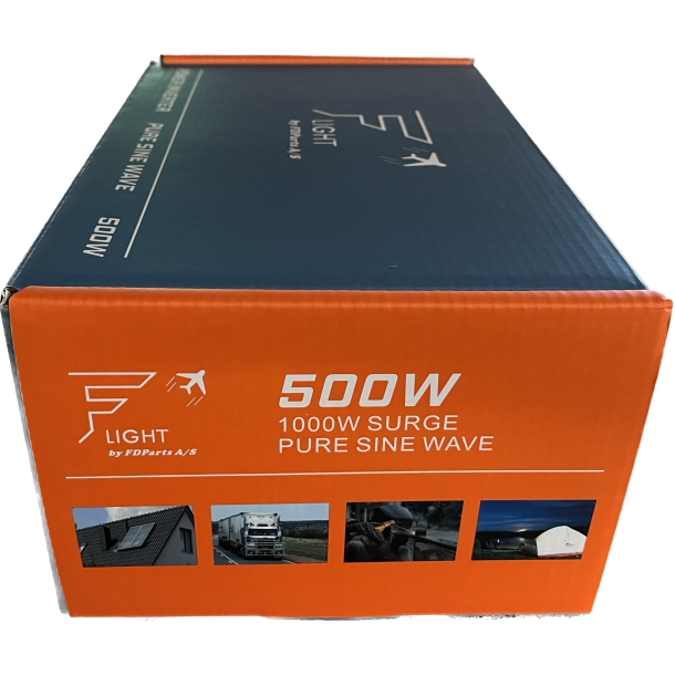 DC-AC Ren sinus inverter. 12V-230V. 500 W (1000W Peak)