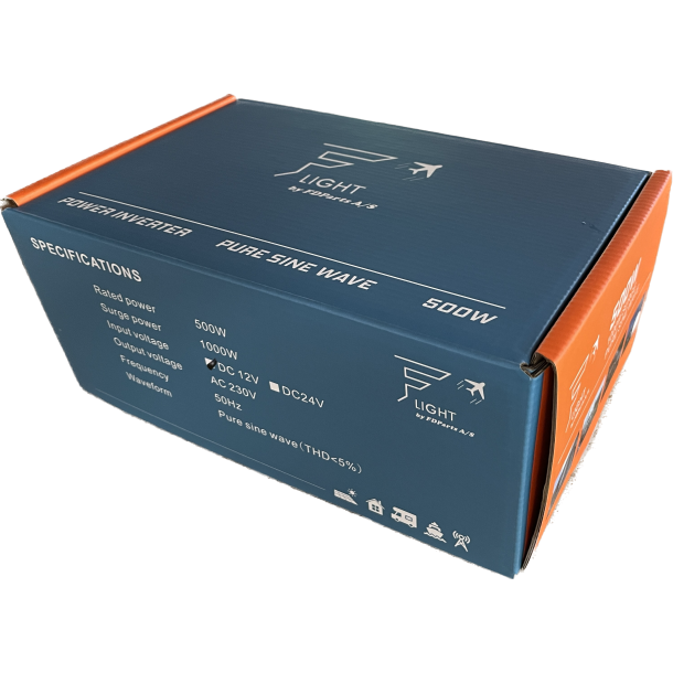 DC-AC Ren sinus inverter. 12V-230V. 500 W (1000W Peak)