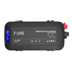 DC-AC Ren sinus inverter. 12V-230V, med ATS og lader, 1000 W (2000W Peak)