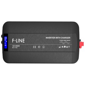 DC-AC Ren sinus inverter. 12V-230V, med ATS og lader, 3000 W (6000W Peak)