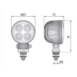 LED Arbejdslampe 600L, FLOOD