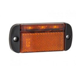 Gul sidemarkeringslygte, LED, refleks, 12/24v